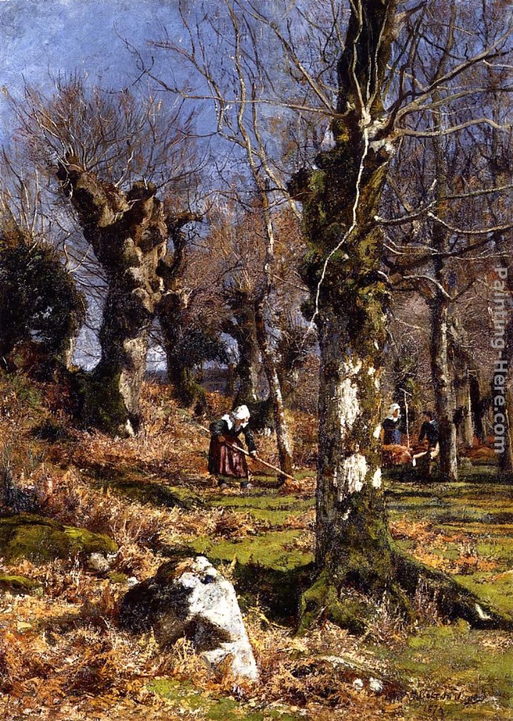 Hugh Bolton Jones Gathering Leaves